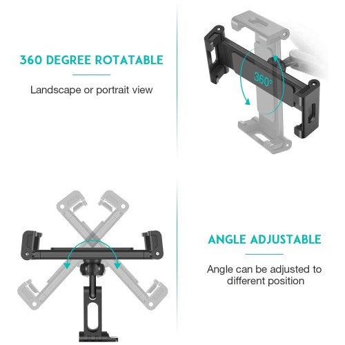 Car Headrest Mount, Angle Adjustable Universal Tablet Holder for Car Backseat, for 5 Car Headrest Mount, Angle Adjustable Universal Tablet Holder for Car Backseat, for 5